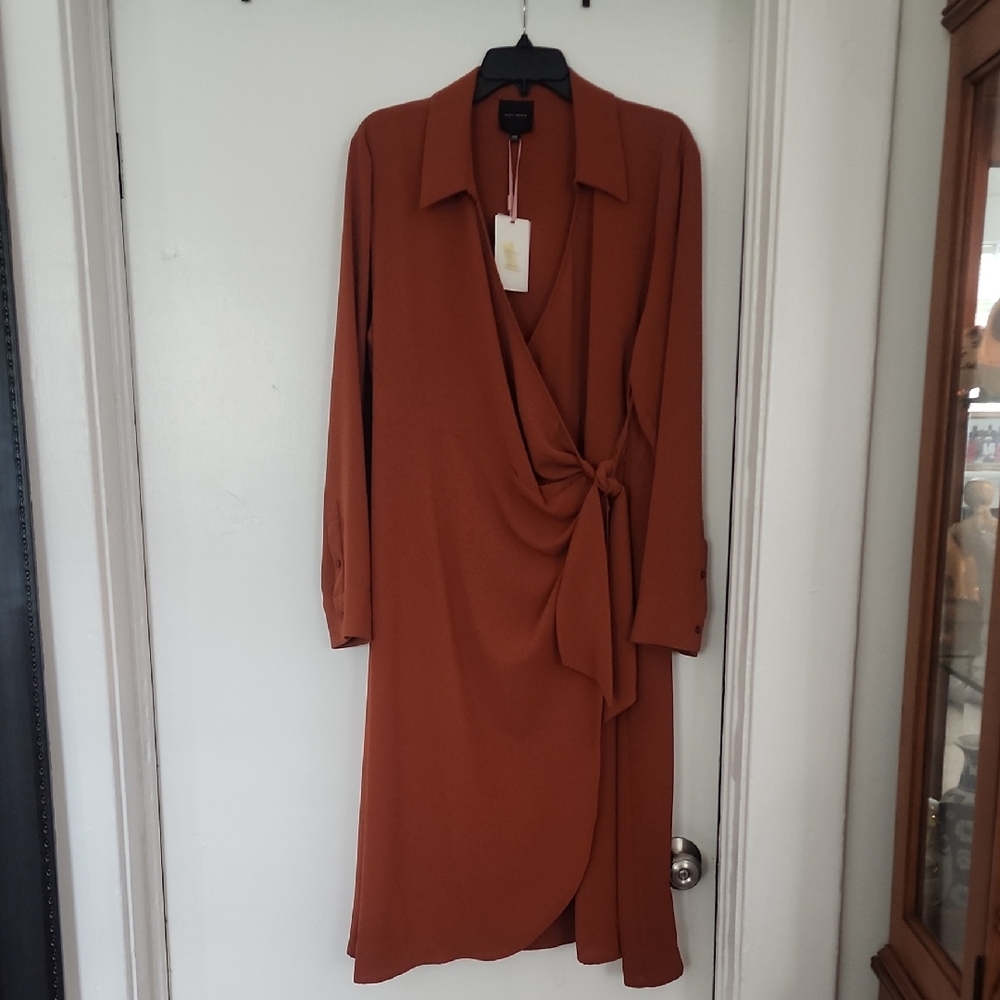 Alex Marie Terracotta Long Sleeve Dress